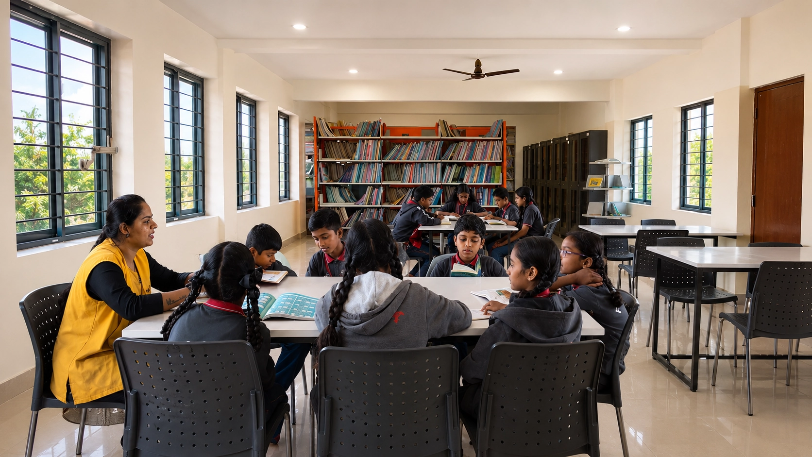 Library at Frank Public School
